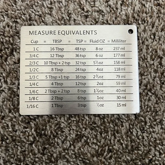 NEW STAINLESS STEEL MAGNETIC MEASURE EQUIVALENTS MAGNET - Picture 4 of 7